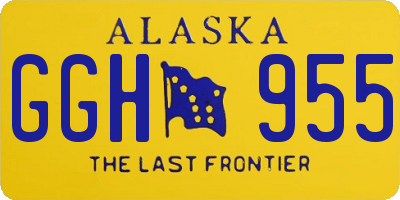 AK license plate GGH955