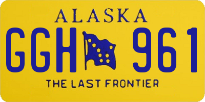 AK license plate GGH961