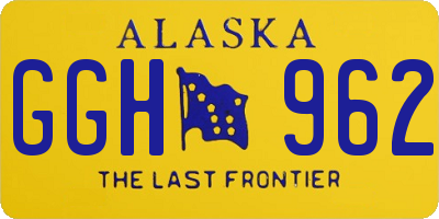 AK license plate GGH962