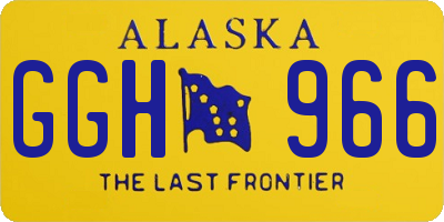 AK license plate GGH966