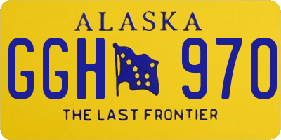 AK license plate GGH970