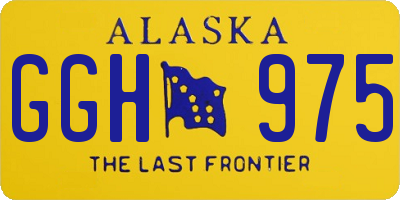 AK license plate GGH975