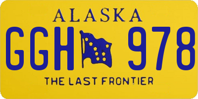 AK license plate GGH978