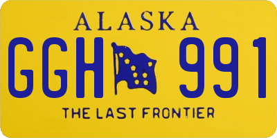 AK license plate GGH991