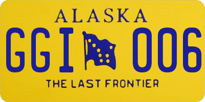 AK license plate GGI006