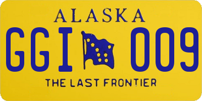 AK license plate GGI009