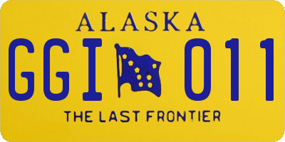 AK license plate GGI011