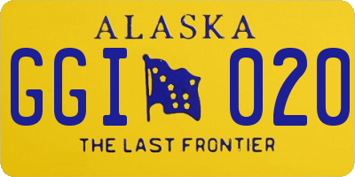 AK license plate GGI020