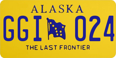 AK license plate GGI024