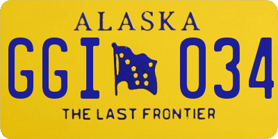AK license plate GGI034
