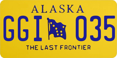 AK license plate GGI035
