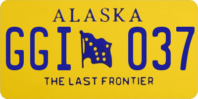 AK license plate GGI037