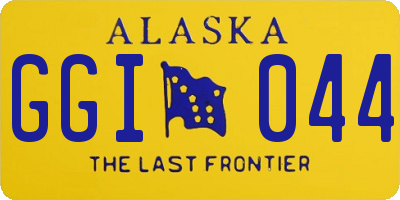 AK license plate GGI044