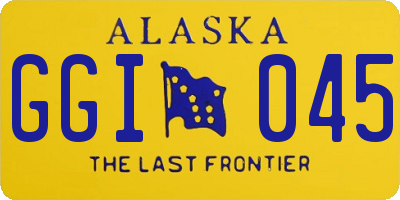 AK license plate GGI045