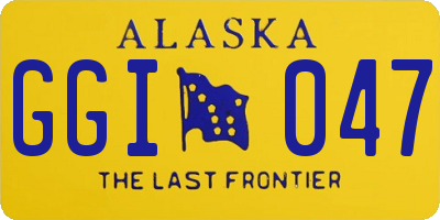 AK license plate GGI047