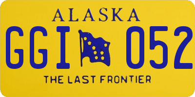 AK license plate GGI052