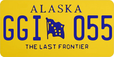 AK license plate GGI055