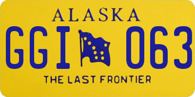 AK license plate GGI063