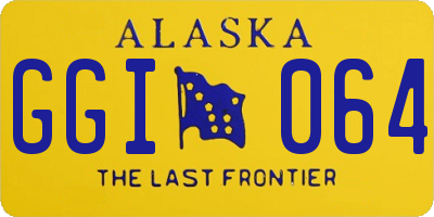 AK license plate GGI064