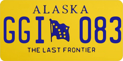 AK license plate GGI083