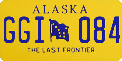 AK license plate GGI084