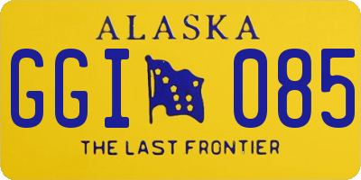 AK license plate GGI085