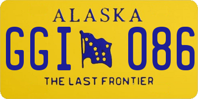 AK license plate GGI086