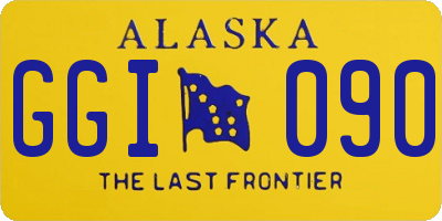 AK license plate GGI090