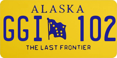 AK license plate GGI102