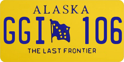 AK license plate GGI106