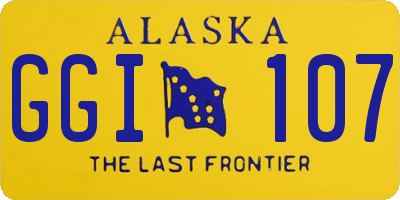 AK license plate GGI107
