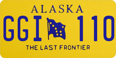 AK license plate GGI110