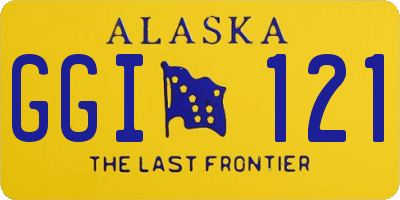 AK license plate GGI121