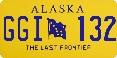 AK license plate GGI132