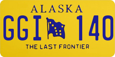 AK license plate GGI140