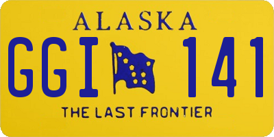 AK license plate GGI141