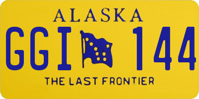 AK license plate GGI144