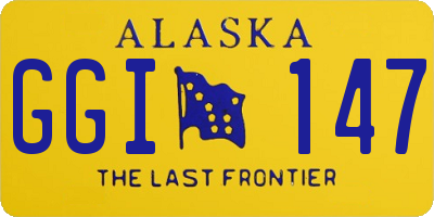 AK license plate GGI147