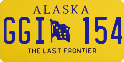 AK license plate GGI154
