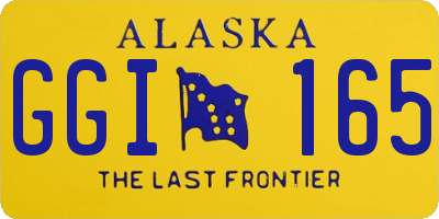 AK license plate GGI165