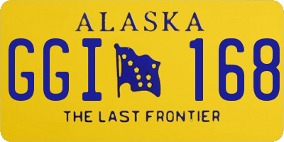 AK license plate GGI168