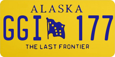 AK license plate GGI177