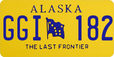 AK license plate GGI182