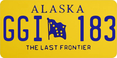 AK license plate GGI183