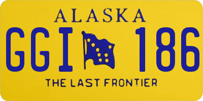 AK license plate GGI186