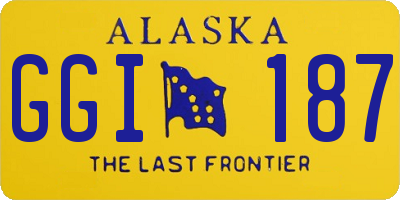 AK license plate GGI187