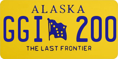 AK license plate GGI200