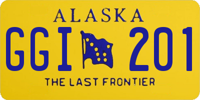 AK license plate GGI201