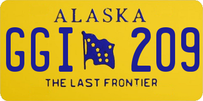 AK license plate GGI209