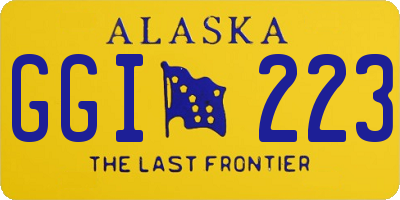 AK license plate GGI223